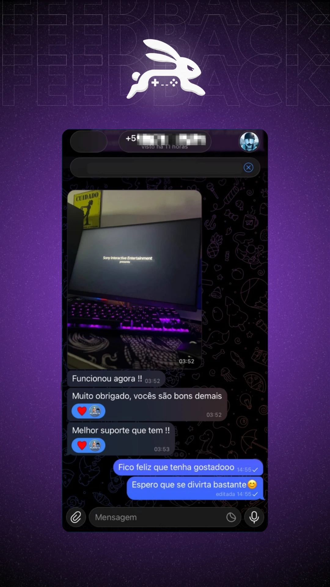 Feedback de cliente Retrofy — depoimento 5